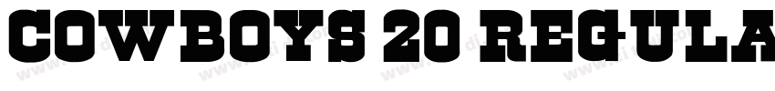 Cowboys 20 Regular字体转换
